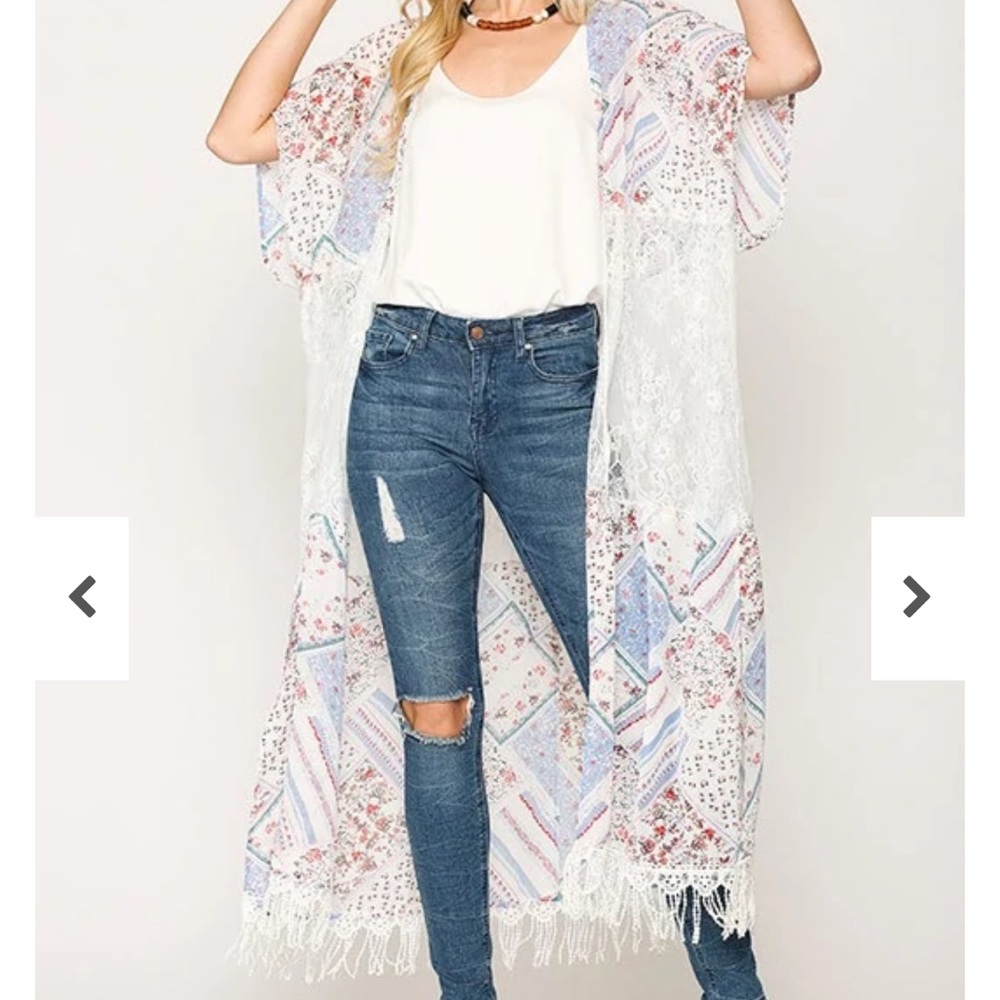 Floral & Lace Patchwork Kimono